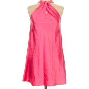 Bloomingdale’s AQUA Pink Halter Dress